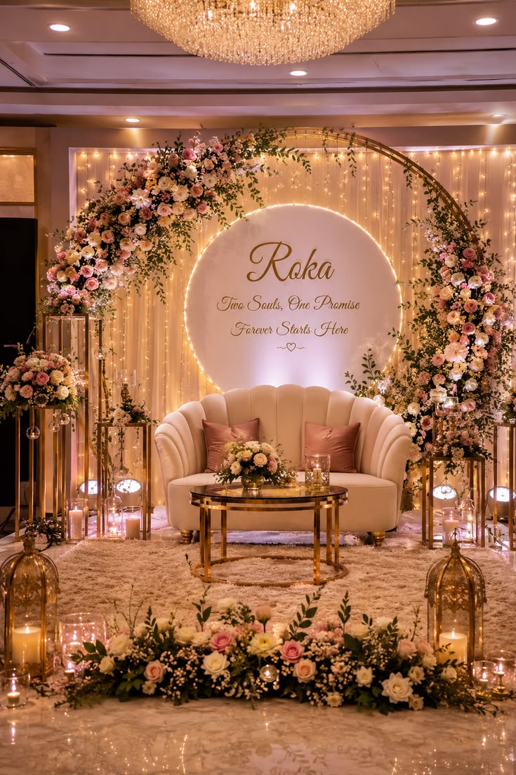 Roka ceremony setup